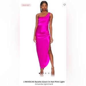 Amanda Uprichard Hot Pink Asymmetrical Dress